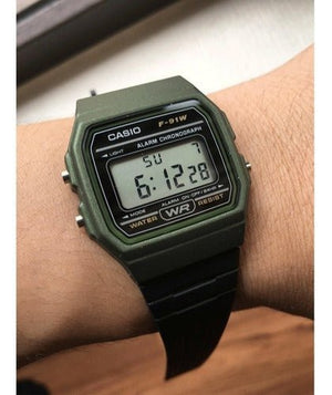 Reloj Casio Vintage F-91WM-3ADF Verde/Negro