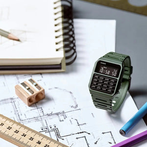 Reloj Calculadora Casio Vintage CA-53WF-3BCF Verde Pantalla Negativa