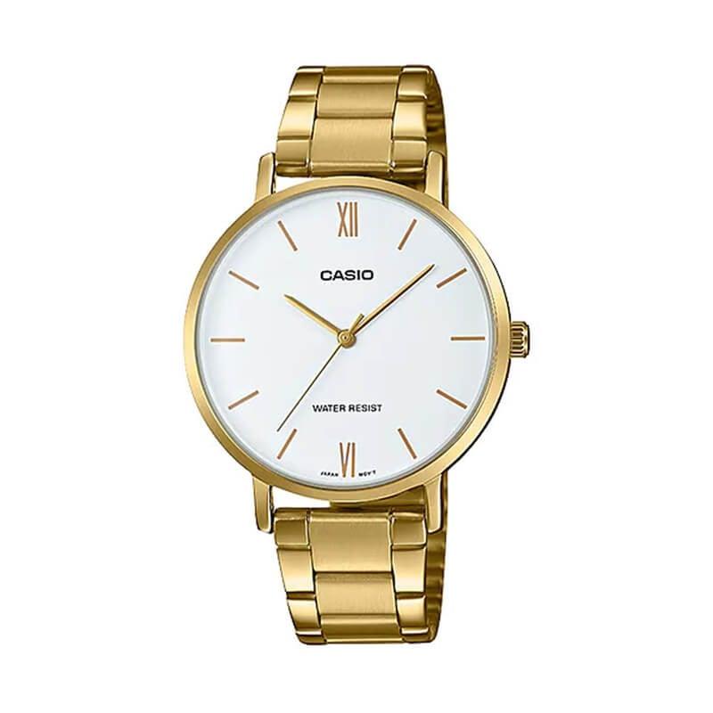 Reloj Casio Clásico Mujer Acero Dorado LTP - VT01G - 7B - TOPRELOJES.CL