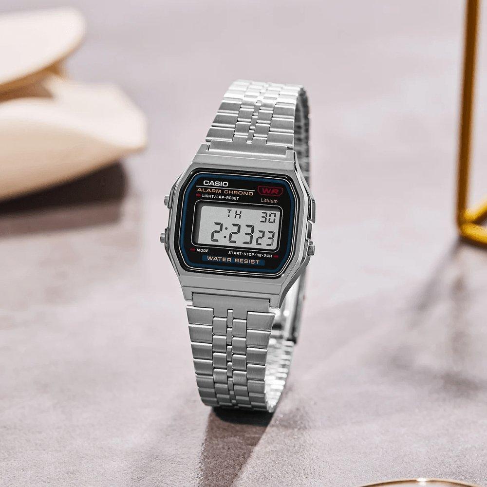 Reloj casio retro fashion plateado