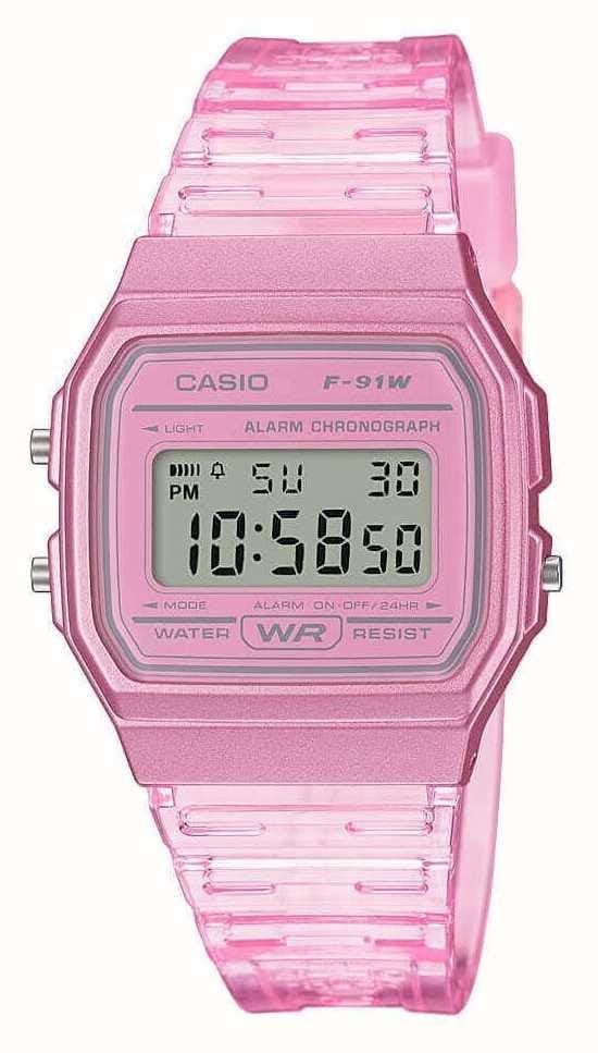 Reloj Casio Vintage Mujer Resina Rosado F-91WS-4D - TOPRELOJES.CL